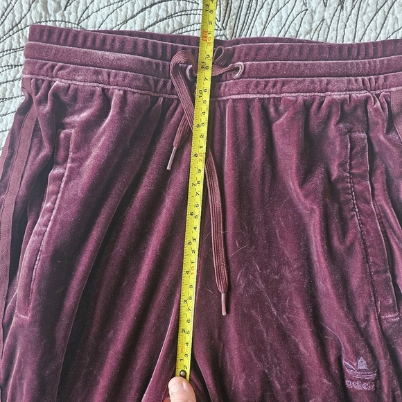 VGUC Adidas Velvet Vibes SST Track Pant Purple Plum Burgundy Women Small - Picture 14 of 16